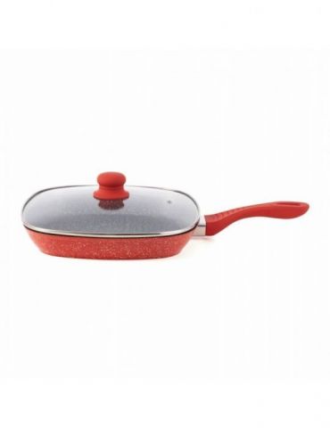 Tigaie grill aluminiu+capac 28x4cm orange grays
material : aluminiu forjat Heinner - 1