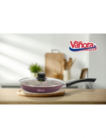 Tigaie aluminiu+capac 24x4 cm bella 
material: aluminiu 
interior: non-stick 
baza Vanora - 1