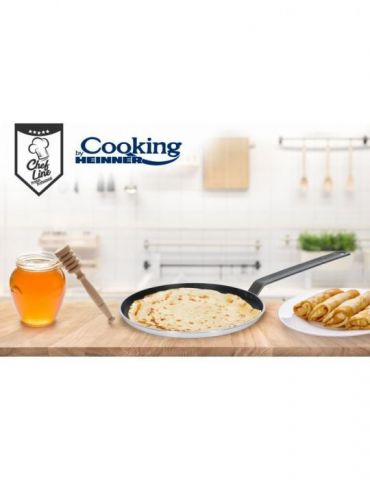 Professional pancake pan 26x2 cm
material: pressed aluminum + steel Heinner - 1