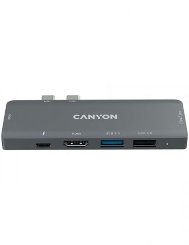 Canyon ds-05b multiport docking station with 7 port 1*type c Canyon - 1 - Tik.ro