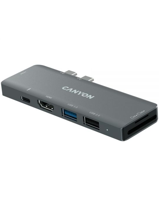 Canyon ds-05b multiport docking station with 7 port 1*type c Canyon - 1