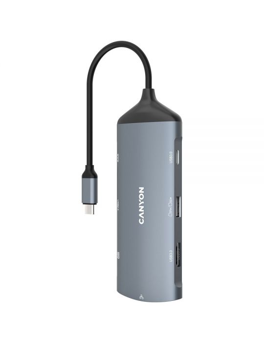 Canyon 8 in 1 hub with 1*hdmi1*gigabit ethernet1*usb c female:pd3.0 Canyon - 1