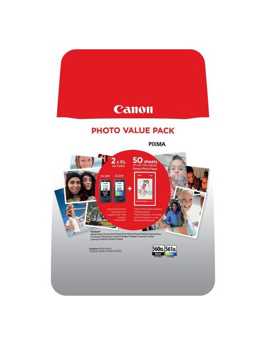 Cartuse cerneala Canon PG-560XL/CL-561XL Pack Black & Color Canon - 1