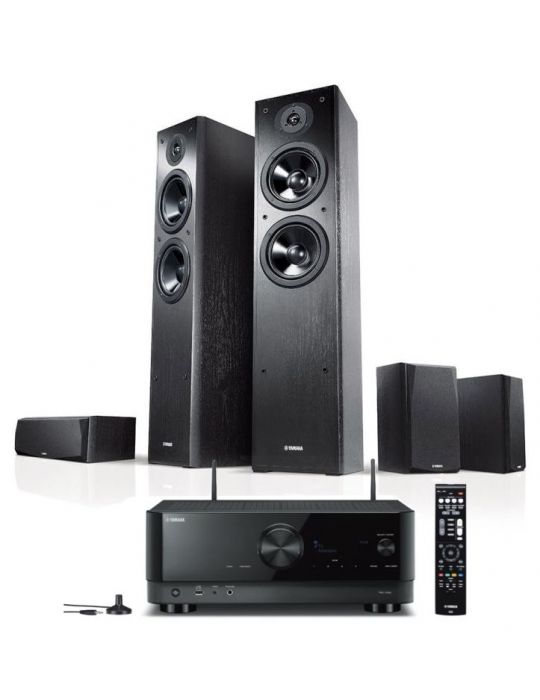 Sistem home cinema yamaha cu receiver 8k yamaha rx-v4a + boxe podea f51 + set p51 cu centru si surround Yamaha - 1