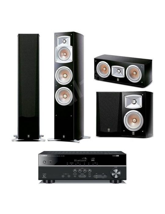 Sistem home cinema 5.0 yamaha cu receiver rx-v485+boxe podea ns-555 + centru ns-c444 si surround ns-333 Yamaha - 1