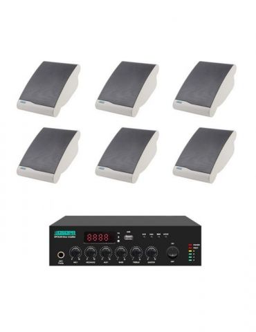 Pachet sonorizare 60w de perete fm+usb+bluetooth dsppa mp60ub+6xdsp106ii Dsppa - 1 - Tik.ro