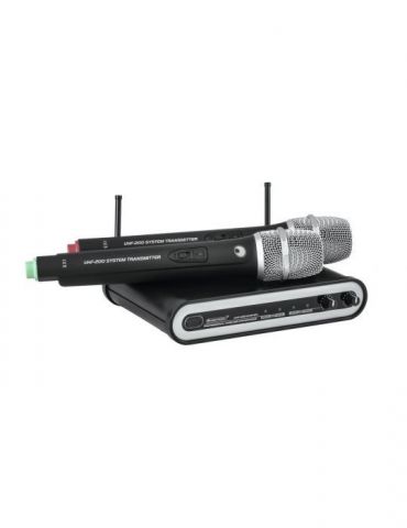 Set microfon de mana dublu wireless omnitronic uhf-202 Omnitronic - 1