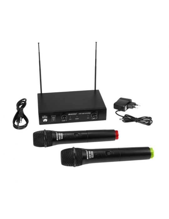 Set microfon de mana dublu wireless omnitronic vhf-102 Omnitronic - 1