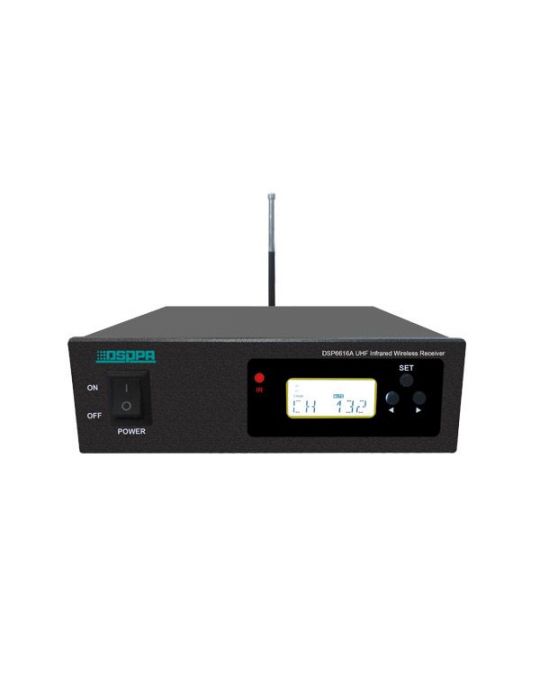 Baza sistem wireless pe uhf dsppa dsp6616a frecventa automata pe infrarosu conectare max.200 microfoane Dsppa - 1