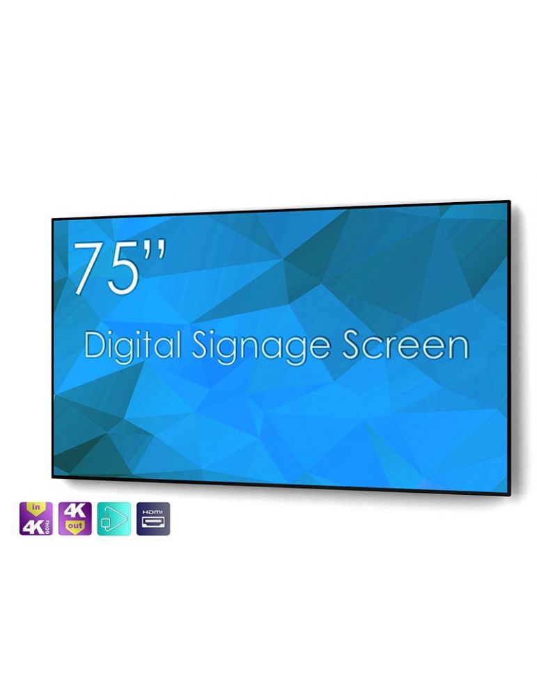 Display led 75 4k 24/7 profesional swedx sds75k8-01 + flight case inclus