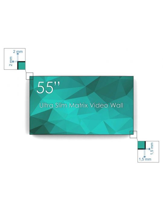 Display 55 ultra matrix videowall full hd bezel 3.5mm Swedx - 1