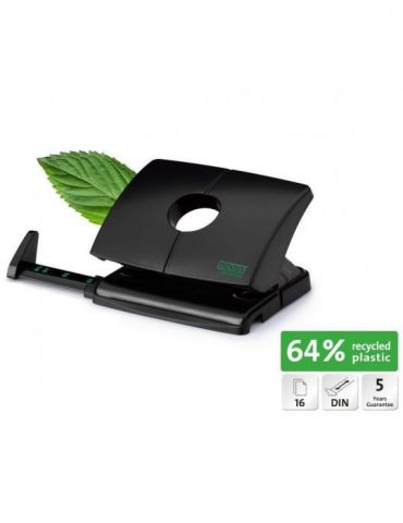 Perforator novus b216 re+new 16 coli negru 64% pp reciclat Novus - 1 - Tik.ro