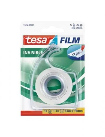 Banda tesafilm invisibila dimensiuni 19 mm x 33 m cu dispenser Tesa - 1 - Tik.ro