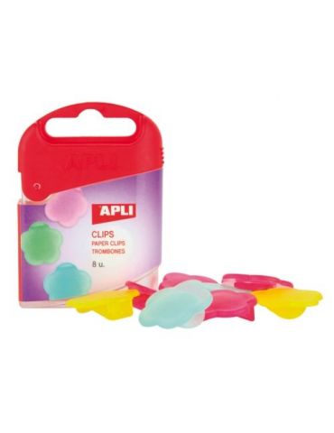 Clipsuri din plastic apli tip floare 8 bucati/set Apli - 1 - Tik.ro