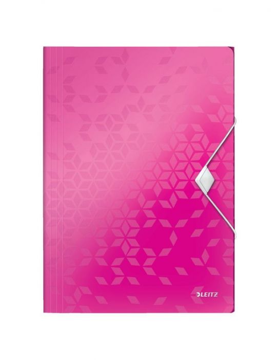 Mapa leitz wow cu elastic pp roz metalizat Leitz - 1