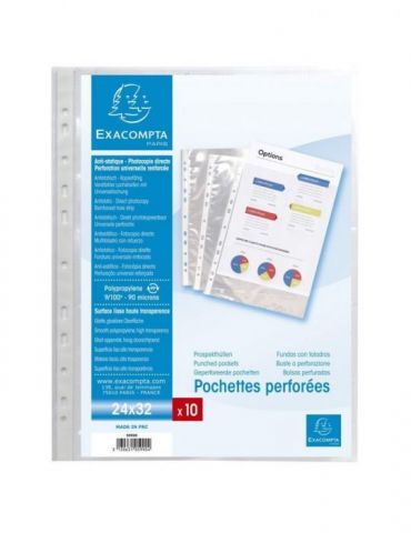 File de protectie exacompta pentru carti de vizita 110 microni 10 bucati/set Exacompta - 1 - Tik.ro