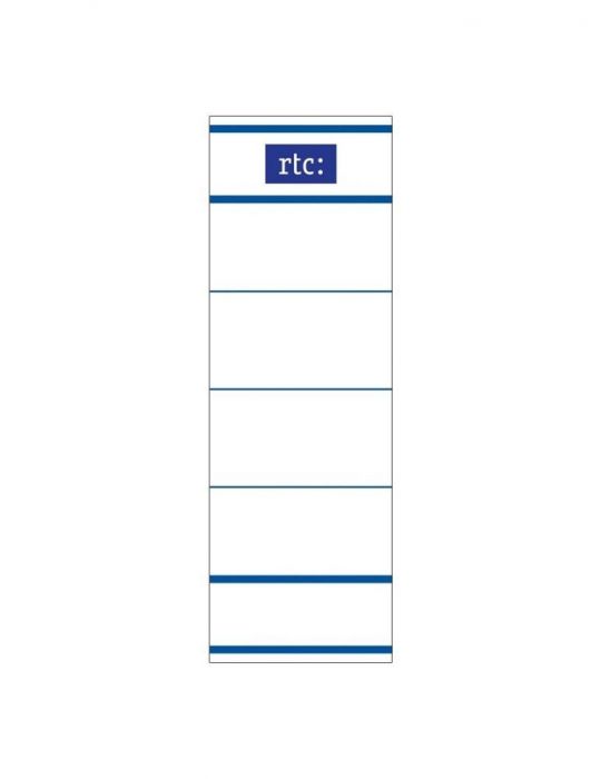 Etichete rtc din carton pentru bibliorafturi  45 x 142 mm alb Rtc - 1