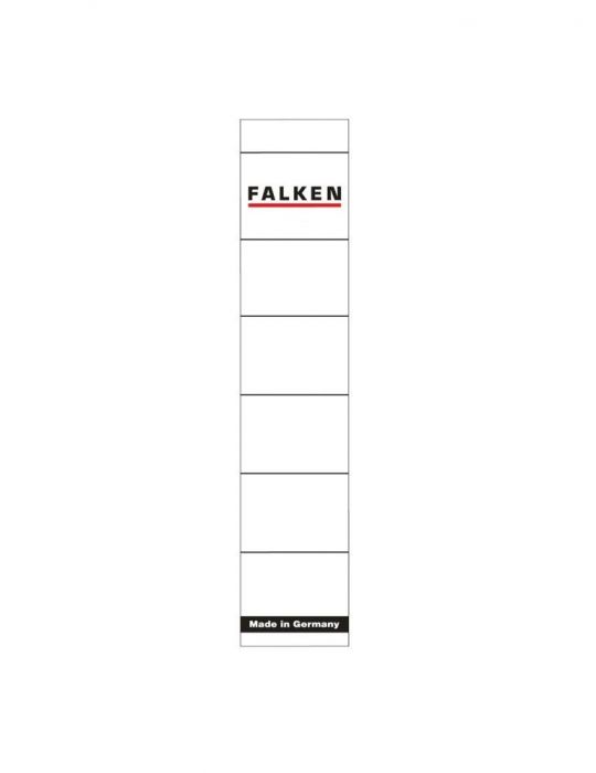 Etichete falken autoadezive pentru bibliorafturi  36 x 190 mm alb Falken - 1