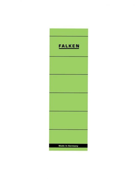 Etichete falken autoadezive pentru bibliorafturi  60 x 190 mm verde Falken - 1