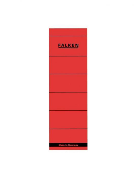 Etichete falken autoadezive pentru bibliorafturi  60 x 190 mm rosu Falken - 1