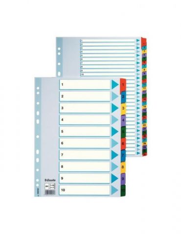 Index ian-dec esselte mylar carton cu taste laminate a4 multicolor Esselte - 1 - Tik.ro