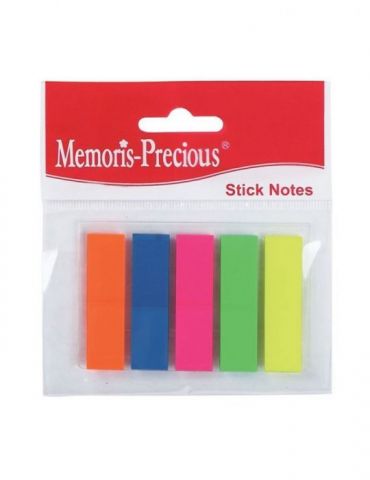 Index memoris - precious autoadeziv plastic  12 x 45 mm 5 culori/set 25 file/culoare Memoris-precious - 1 - Tik.ro