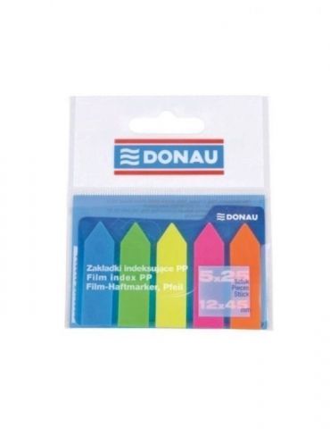 Index autoadeziv din plastic donau dimensiuni 42 x 12 mm 5 culori x 25 file/culoare Donau - 1 - Tik.ro