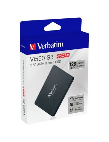 SSD Verbatim VI550 S3, 128GB, SATA3, 2.5inch Verbatim - 1 - Tik.ro