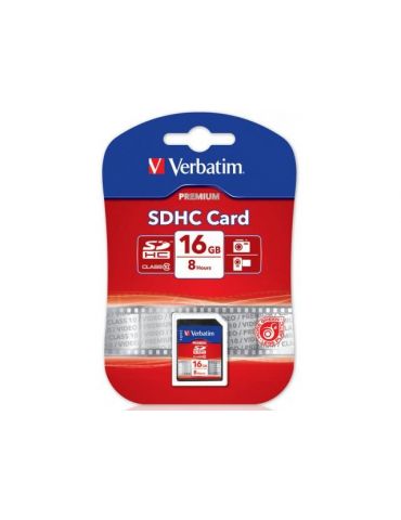 Memory card verbatim premium sdhc 16gb clasa 10 Verbatim - 1 - Tik.ro