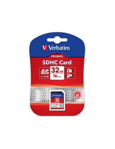 Memory card verbatim premium sdhc 32gb class 10 Verbatim - 1 - Tik.ro