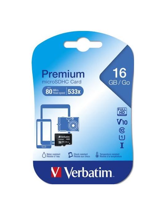 Memory card verbatim premium microsdhc 16gb class 10 Verbatim - 1