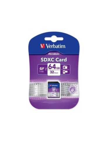 Memory card verbatim premium sdxc 64gb class 10 Verbatim - 1 - Tik.ro