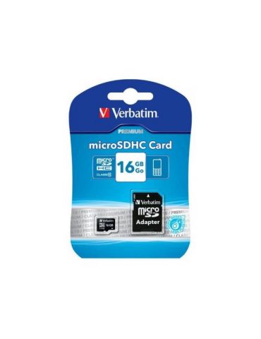 Verbatim  microsdhc   class 10 16 gb incl adaptor Verbatim - 1 - Tik.ro