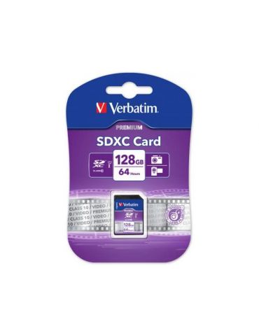 Verbatim  secure digital card sdxc/uhs1 128gb class 10 Verbatim - 1 - Tik.ro