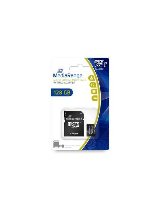 Mediarange micro sdxc 128gb uhs-1 class 10 with sd adapter Mediarange - 1