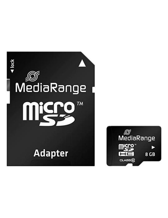 Mediarange micro sdhc  8gb class 10 with sd adapter Mediarange - 1