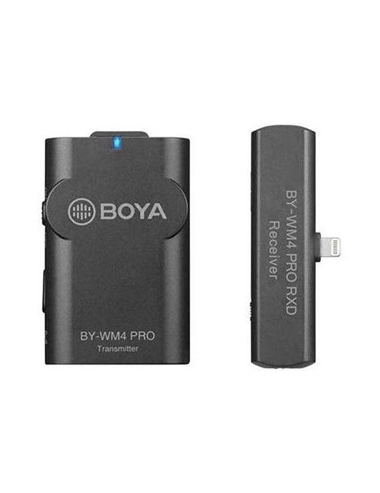 Boya by-wm4 pro-k3 linie wireless 2.4ghz cu microfon lavaliera (tx+rx) pentru ios Boya - 1
