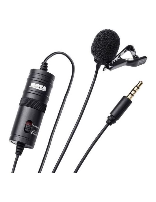 Boya by-m1dm microfon lavaliera dubla condensator omnidirectional cu clips cablu 2x4m jack 3.5mm Boya - 1