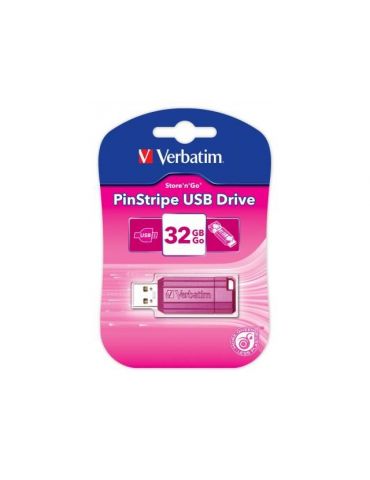 Verbatim usb2.0 key 32gb pinstripe pink Verbatim - 1 - Tik.ro