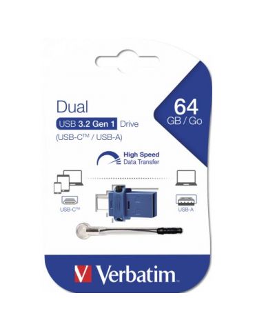 Verbatim dual drive usb 3.2/usb c 64gb Verbatim - 1 - Tik.ro