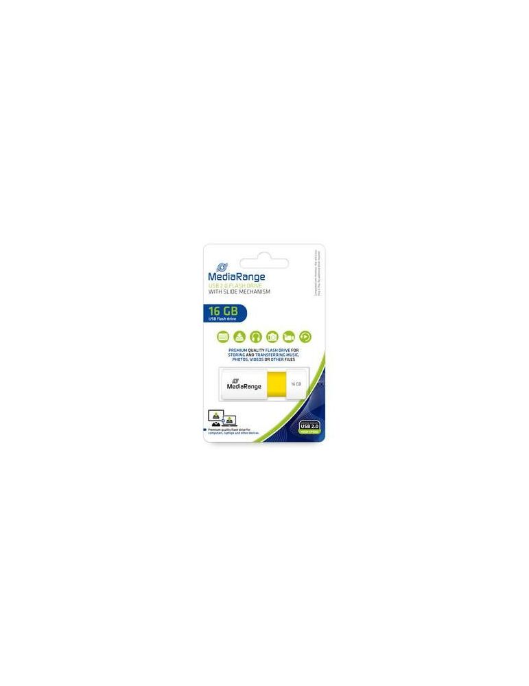 Mediarange usb flash drive color edition yellow 16gb