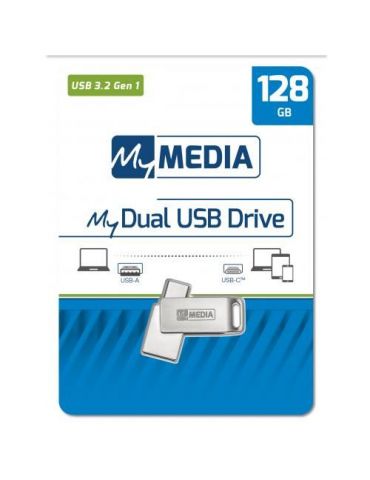 My media dual usb 3.2 gen 1 /usb c drive 128gb Mymedia - 1 - Tik.ro