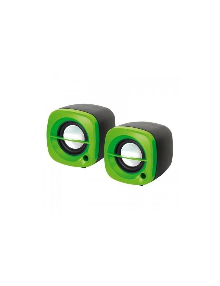 Omega speakers 2.0 og-15 6w green usb [43042]