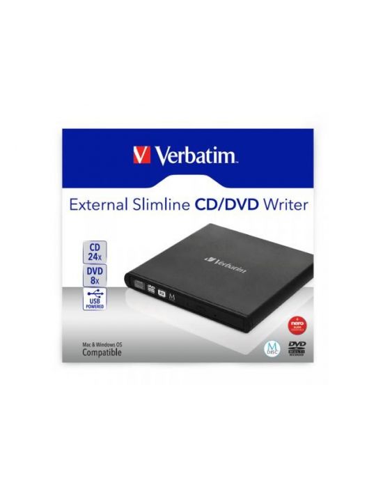 Verbatim mobile dvd rewriter usb2.0 black incl. data burning sw Verbatim - 1
