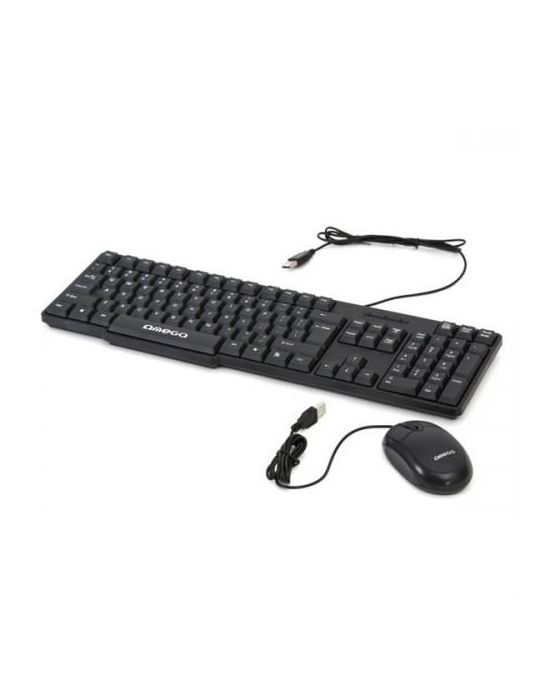 Omega kit keyboard + mouse okm05 cu fir usb/microusb - black Omega - 1