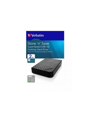 Verbatim  store \siquotn\siquot save 3.5\siquot (889cm) gen 2 2tb usb 3.0 Verbatim - 1 - Tik.ro