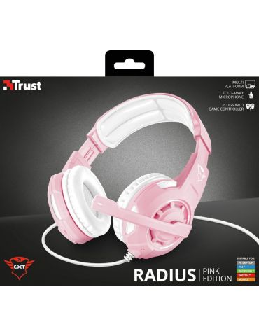 Trust GXT 310P Radius Căști Prin cablu Bandă de fixare pe cap Gaming Roz, Alb Trust - 7