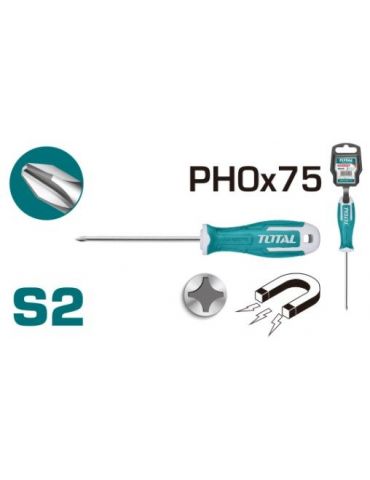 Total - surubelnita phillips- ph0 - 3.0 - 75mm -(i Total - 1 - Tik.ro