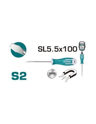 Total - surubelnita dreapta - 5.5mm - 100mm - s2 (varf magnetic) industrial Total - 1 - Tik.ro