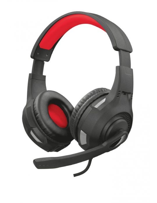 Trust GXT 307 RAVU Căști Prin cablu Bandă de fixare pe cap Gaming Negru, Roşu Trust - 1